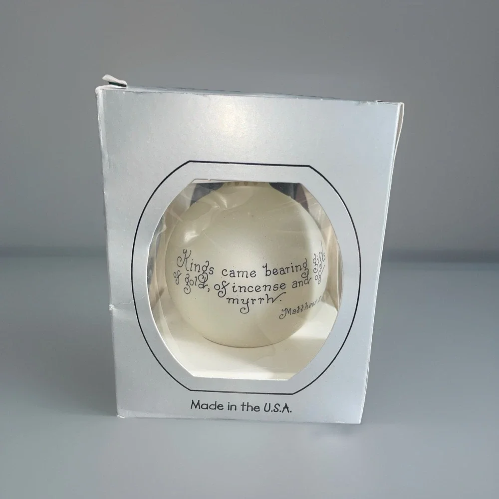 Vintage Swarovski THREE KINGS WISEMEN Matthew 2:11‎ Teresa Hand Painted Ornament
